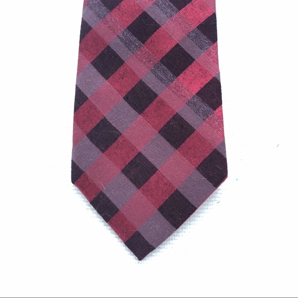 Red "Picnic Check" tie by Calvin Klein NWT - Picture 3 of 6